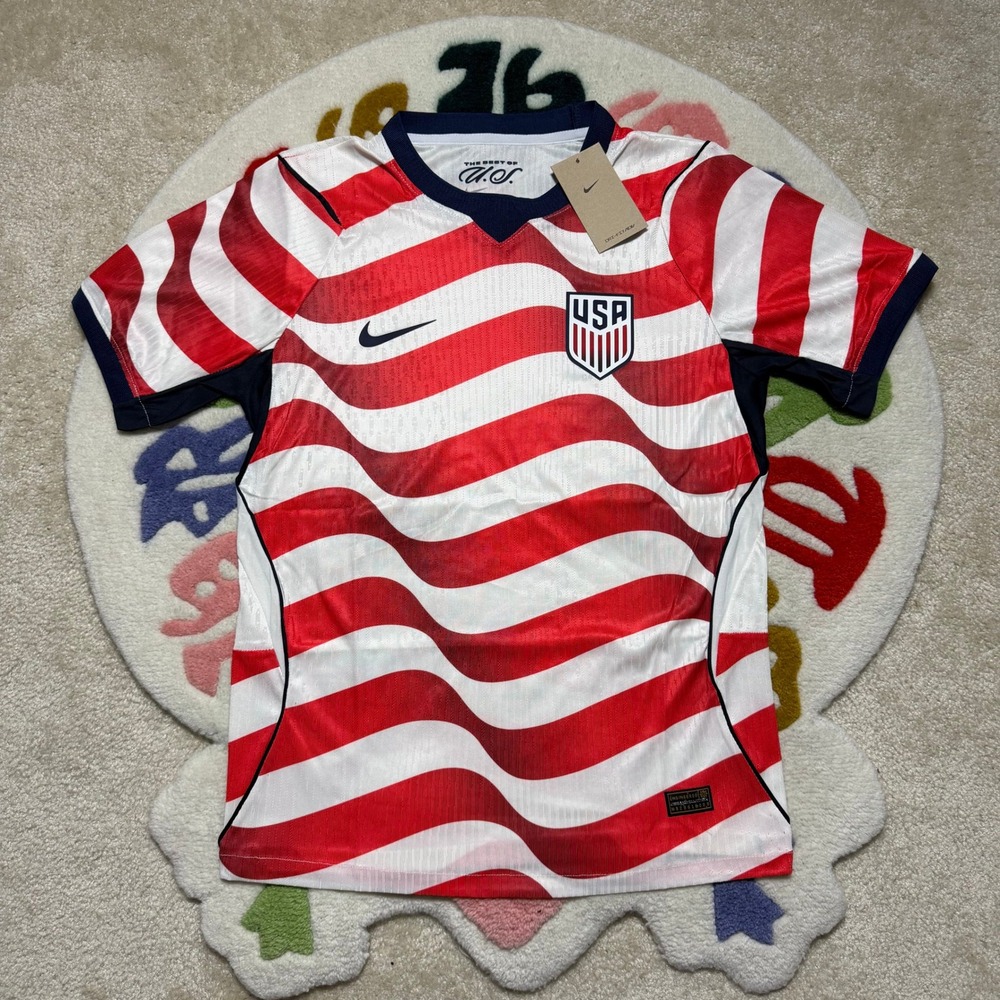Nike USMNT 2020 Home Vaporknit Jersey Red White Blue Mens Medium